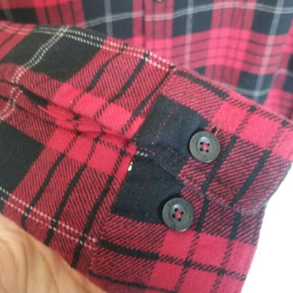 Rainforest Mens Plaid Flannel Shirt Size M Gorpcore Outdoor Utility Workwear - Picture 4 of 8